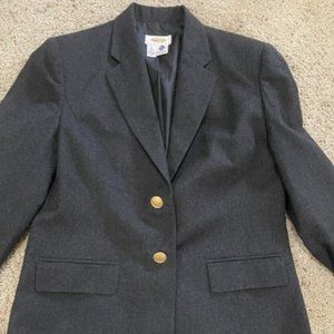 Talbots charcoal gray wool blazer size 8P
